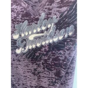 Women's Harley-Davidson Chicago IL. Purple Deep‎ Collar Light Weight T-Shirt-XL